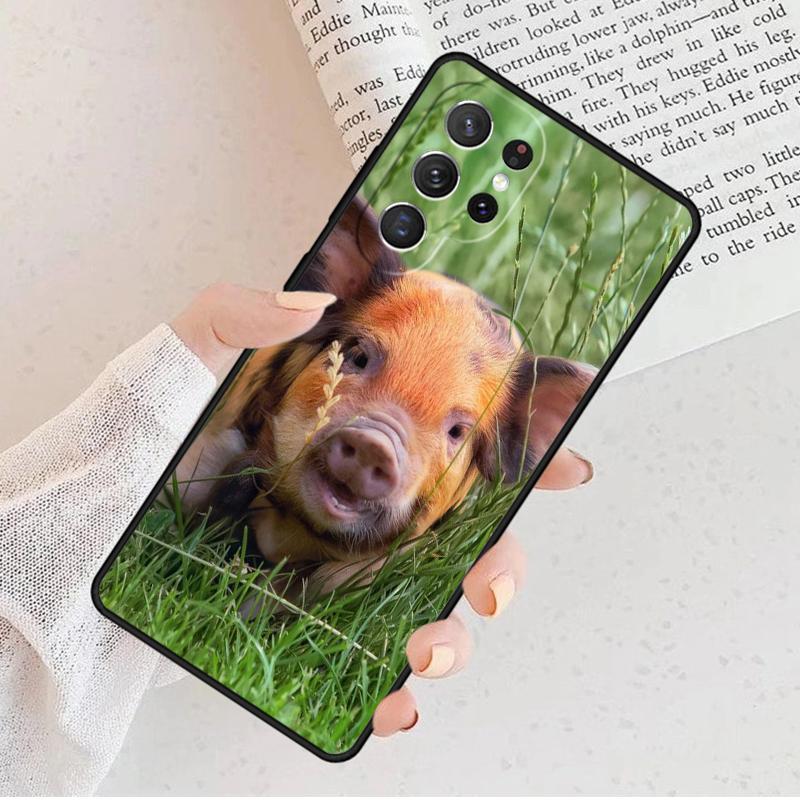 Funny Cartoon Pig Phone Case For Samsung Galaxy S25 S23 S30 S8 S21 S20 FE S24 S22 Note 10 20 Plus lite Ultra