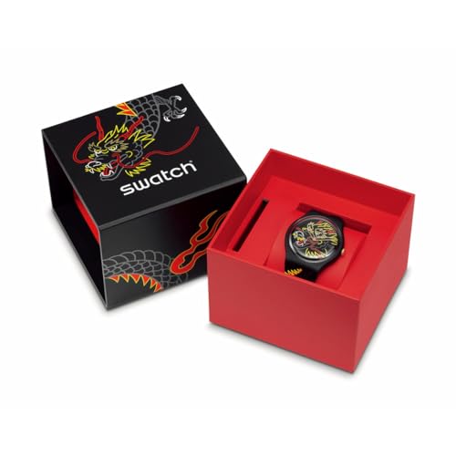 Swatch DRAGON IN WIND PAY! Wristwatch SO29Z137-5300 Black