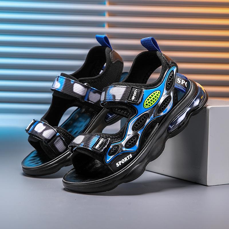 

Sandals Boys Girls Middle and Older Velcro Leisure Sports Light Breathable Student 32 size/Shoe inner length about 20.6cm