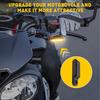 2PCS AUXITO Motorcycle Black LED Turn Signals Lights Blinker Amber SUPER BRIGHT