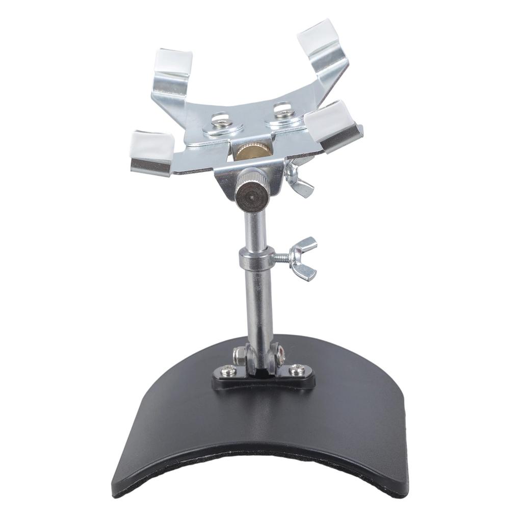 Professional Anti Vibration Guitar Support Silver Adjustable Clamp Black Nonslip Base Present for Classical Player