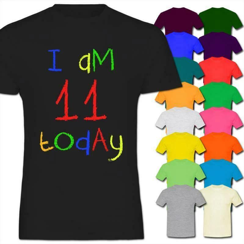 I m 11 Today Child s 11th Birthday Kids Boy Girl T-Shirt M