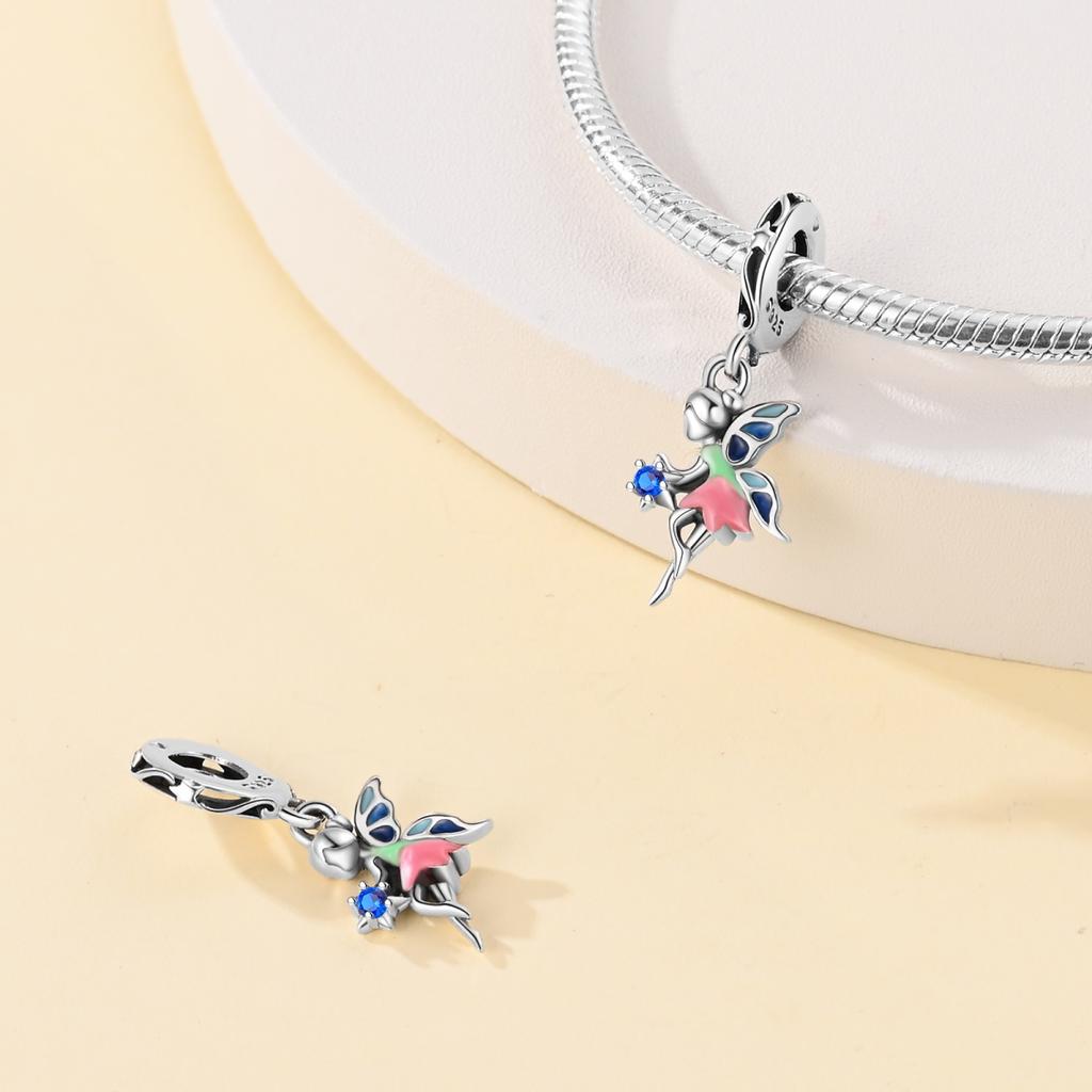 Original Copper Charms Luxury Flower Spirit Pendant Animal Beads Fit Bracelet Diy Women Making Delicate Gift