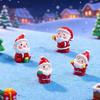 4Pcs Landscape Dollhouse Ornament Home Decor Bonsai Decorations Christmas Figurines Santa Claus Xmas Miniature