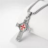 Saint St. Benedict Jesus Cross Pendant Necklace Men and Women Religious Christian Catholic Amulet Stainless Steel Jewelry