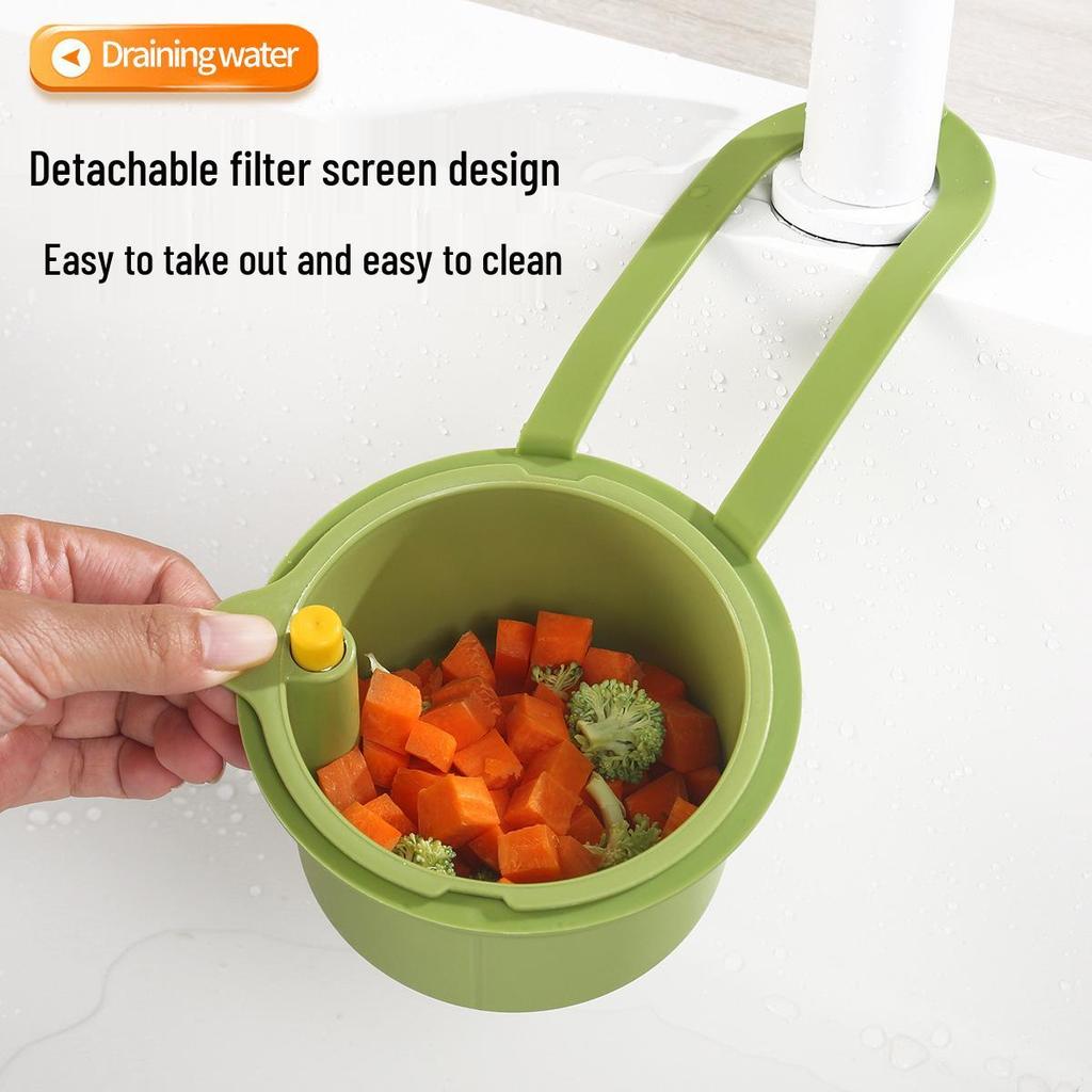 Multipurpose Kitchen Sink Strainer Basket and Hanging Rack