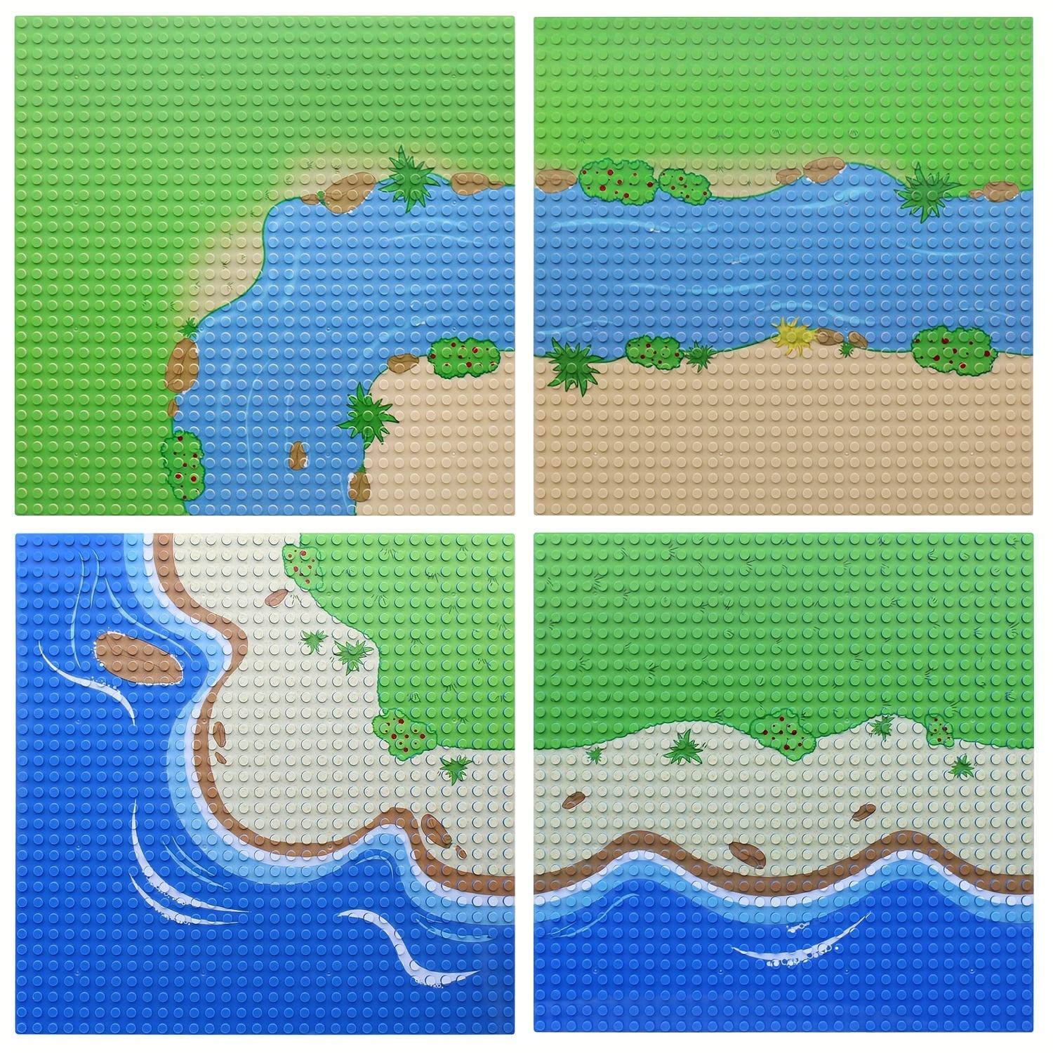 Wucifang Bags 1 Pc 32X32 Dots Island Grassland Building Blocks Baseplate Collection Compact Particles Seabeach Long Beach Desert Grass Children Playthings