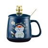 Astronaut Rabbit Ceramic Mugs (Set of 2) with Lid & Spoon