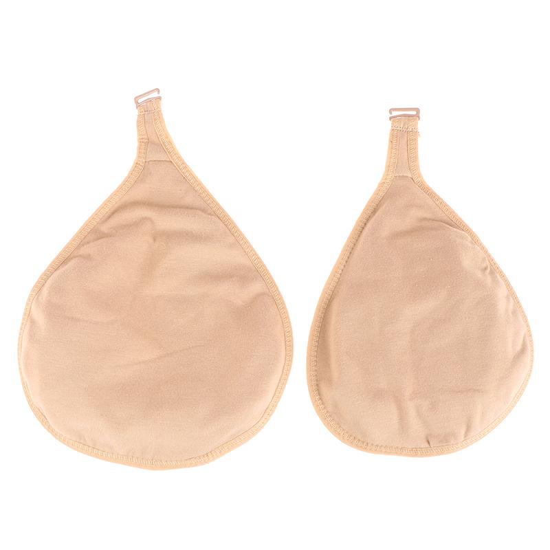 Portable Soft Breathable Cotton Breast Prosthesis Protective Pocket Hook Case For Mastectomy Fake Breast Care Bags
