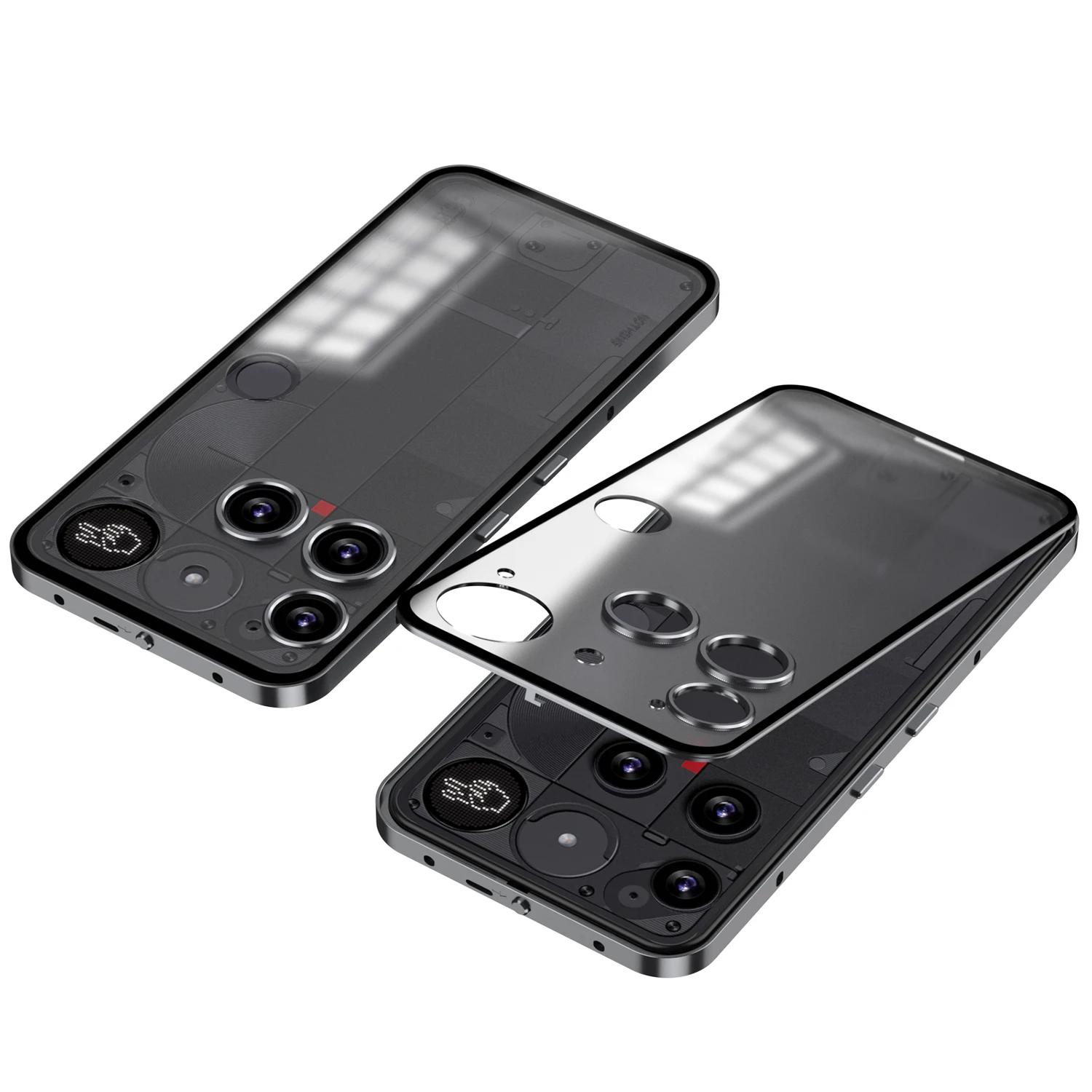 

Shockproof Metal Phone Case for Nothing Phone 3 Aluminium Alloy Metal Frame Hard Matte Bumper Cover for Nothing Phone3 A024 Nothing Phone (3) сірий