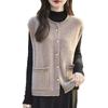 New Round Neck Lazy Style Vest In Spring and Autumn Soft Loose Casual Knitted Sweater Vest Sweater Women's Waistcoat