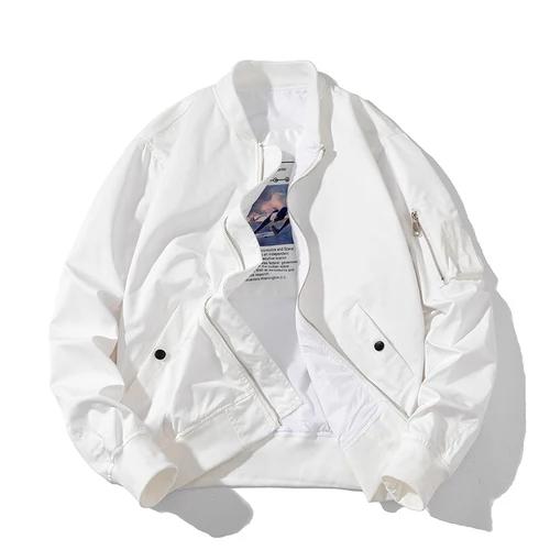 Autumn Winter Men's Jacket Solid Pilot Jacket Women Vintage Hooded Baseball Coat Casual Windbreak Parkas