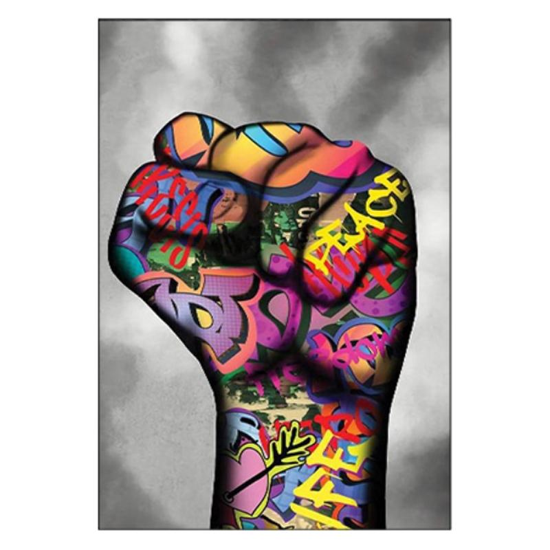 Graffiti Wall Art Finger Fist Canvas Painting Abstract Poster Street Pop Art Canvas Print Wall Pictures for Living Room Decor NO Frame