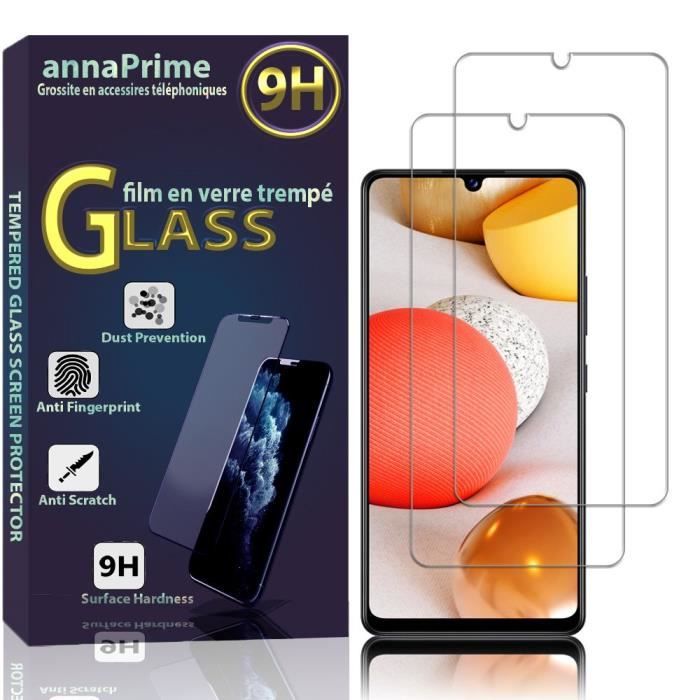 Film de protection - VCOMP - Samsung Galaxy A42 5G - Pack de 2 - Verre Trempé - Résistant aux rayures