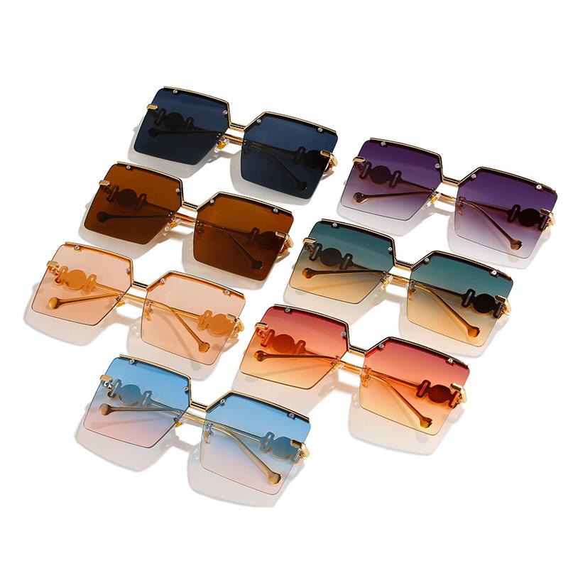Okulary przeciwsłoneczne z dużymi oprawkami, Spersonalizowane kwadratowe wielokolorowe okulary przeciwsłoneczne dla kobiet