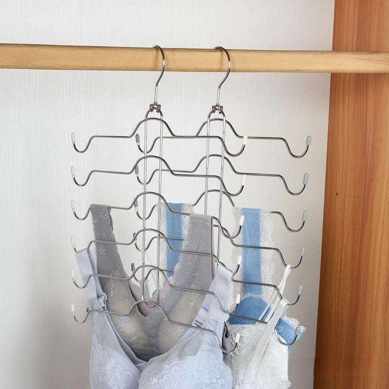 Multi-Layer Metal Underwear & Vest Organizer Hanger