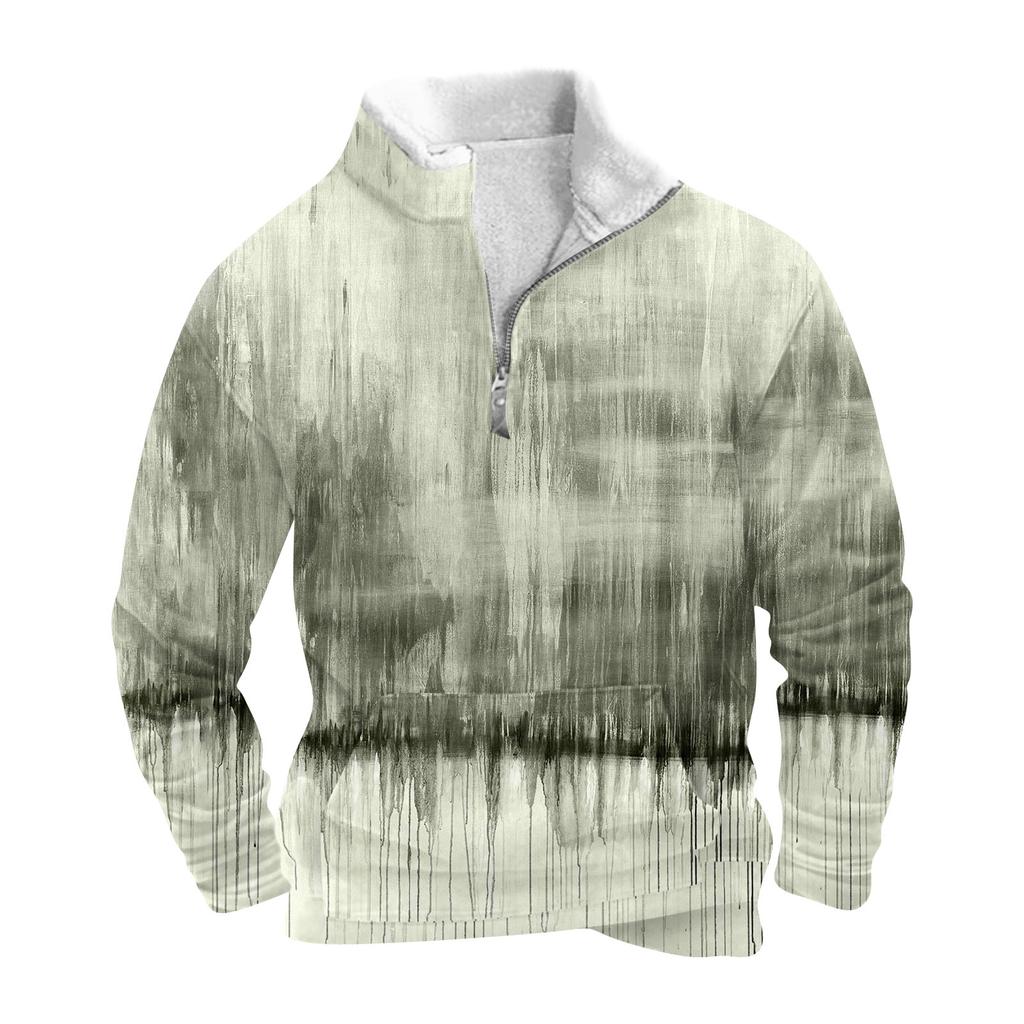 Das Herren-Sweatshirt mit Stehkragen im Frühling und Herbst ist ein Outdoor-Freizeitpullover