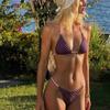 Europe and America New Sexy Straps Color Matching Polka Dots Girl Vacation Bikini I Split Swimsuit
