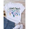 New Butterflies Balloons Print T-Shirt Fashion Harajuku White Graphic Tees Casual Short Sleeve Lady Y2k Tops Women's Clothing