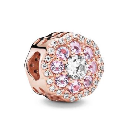 Sparkling Disc Double Charm 18K Gold Plated Plated Charm Bead Charms for Authentic Charm Bead Charms Bracelets Trinket copper Charm Bead for Women Jew