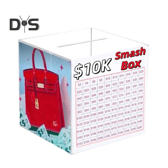 

Прозрачная акриловая копилка большой емкости 10 тыс. долларов США, копилка, контейнер для монет и денег для детей и взрослых, кейс для хранения A