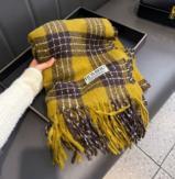 Retro plaid Japanese and Korean atmosphere plaid scarf women's plaid series contrasting color warm shawl student scarf