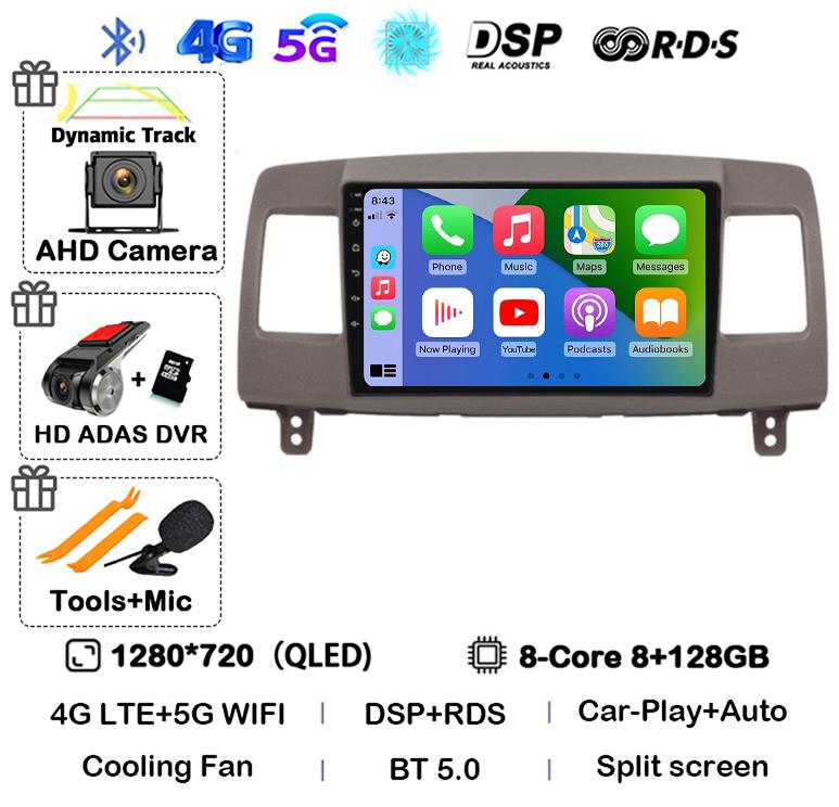 Android 14 Carplay Auto Car Radio For Toyota Mark II 9 X110 2000-2007 Multimedia GPS Navigation Video Player Stereo 2din 2 DIN