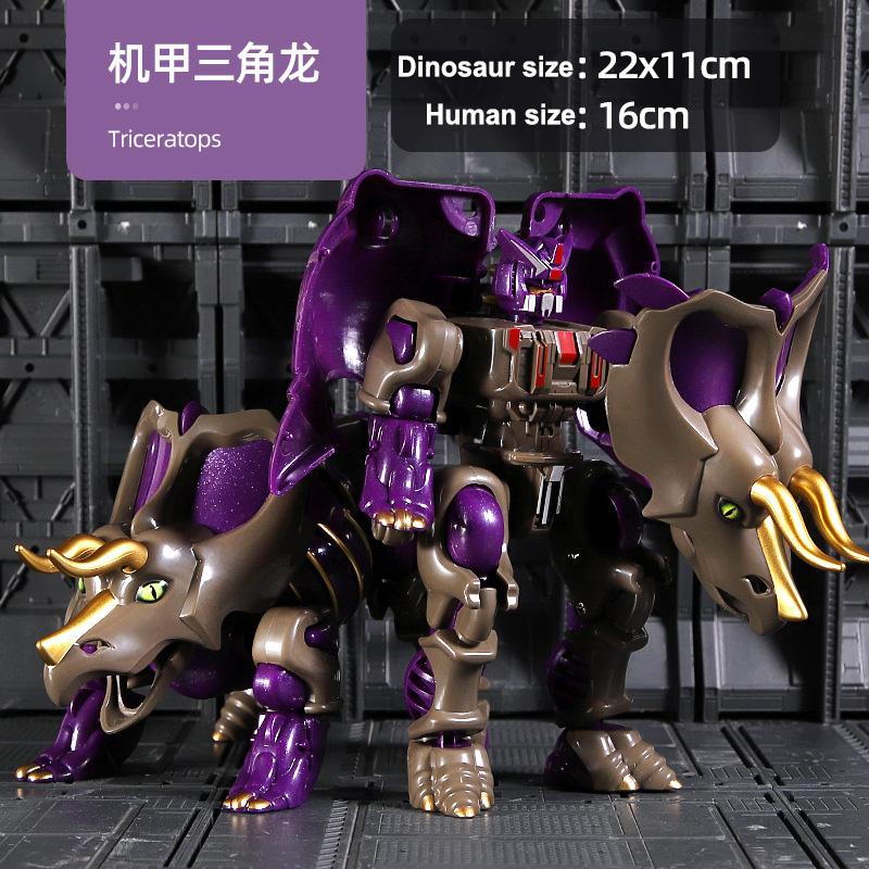 Neues duales transformierbares mechanisches Dinosaurier-Simulations-Roboter-Modell Tyrannosaurus Rex Triceratops Kinderspielzeug Lernspielzeug