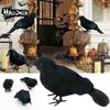 Halloween Crow Decorations Realistic Crow Props Realistic Feathered Crow Decorations for Halloween Handmade for Yard Outdoor