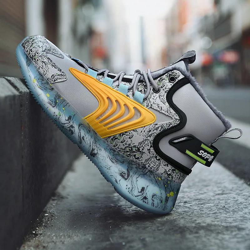 Men Boots 2024 New Winter Slippers Warm Men Shoes Waterproof Non-Slip Plush Sneakers Male Tenis Shoes Boots Men Sneakers Winter