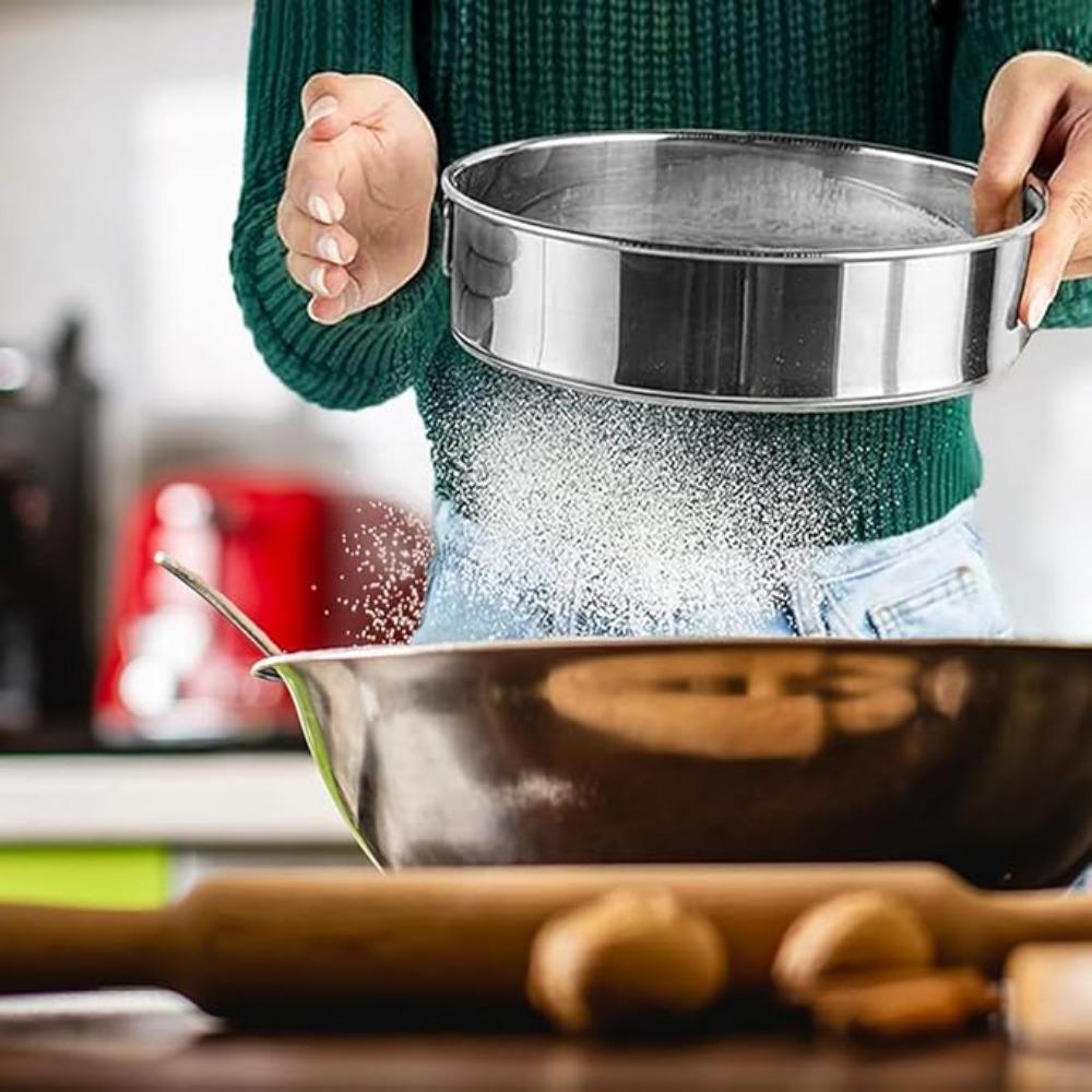Ultrafine Sugar Sieve Stainless Steel Baking Strainer Mesh Flour Sifter Matcha