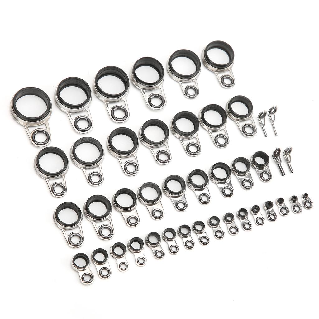41 in 1 Set Universal Rock Casting Tackle Fishing Rod Guides Line Rings Top Tips