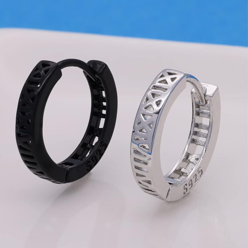 [Adelina Style] Silver Hoop Earrings Width 3.0mm Inner Diameter 11mm Popularity Leave It On 1 Pair Ring Earrings S925 Made of Pure Silver Men's Ladies