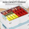 A multi colored storage box with a foldable design, perfect for storing in home wardrobes