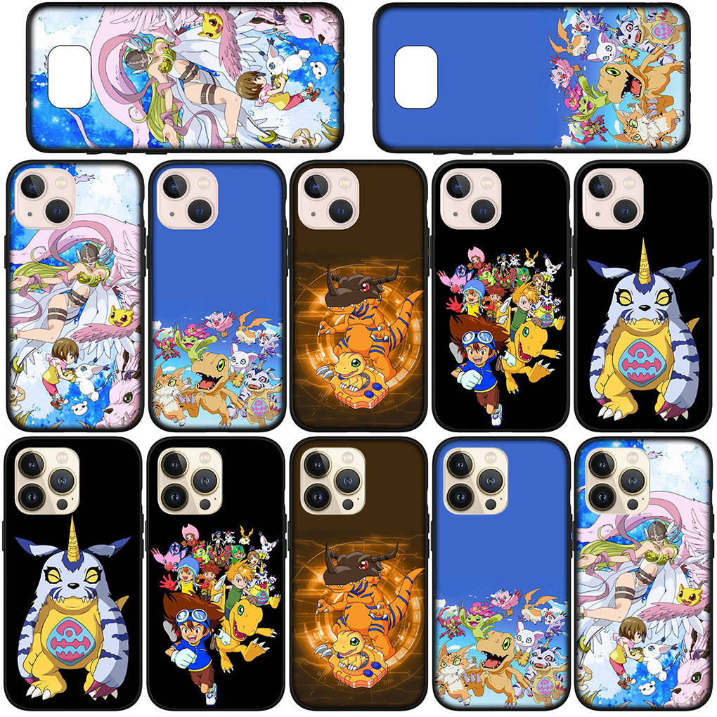 Custodia per Samsung Galaxy S25 S24 S23 iPhone 16 15 Xiaomi Redmi Note 14 13 12 16E 11 Pro OPPO Moto Huawei Anime Digimon Adventure Mostro Digitale Cover