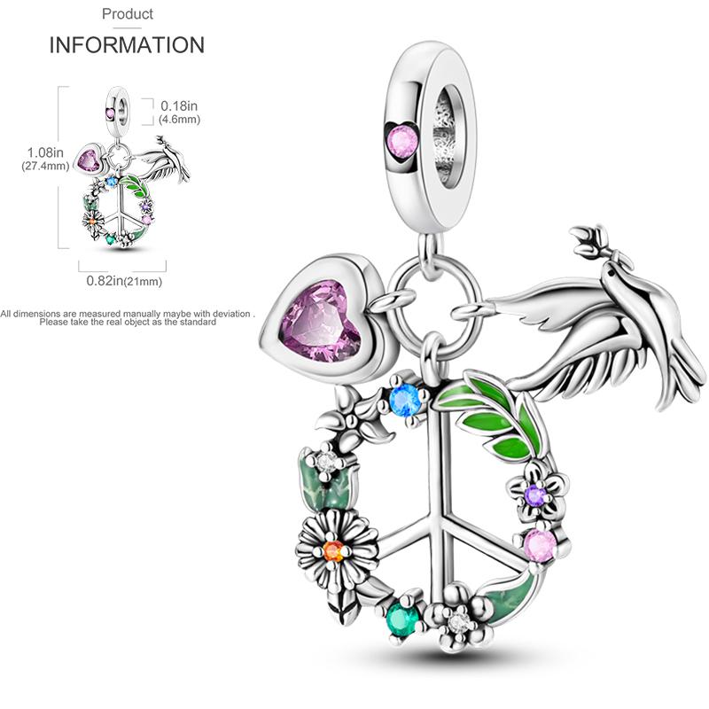 New Copper Charms Beads Sunflower Flower Daisy Original Charm Pendant Fit Charm Bracelets Diy Jewelry Birthday Gift