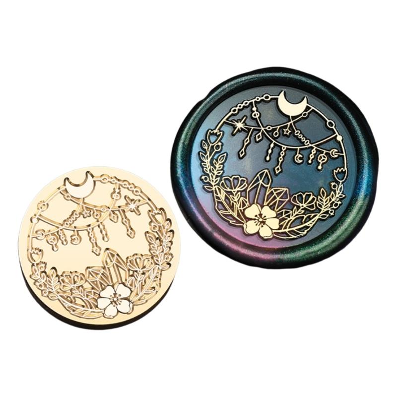 Astronomical Series Sealing Waxed Stamp Brass Head Clock Wax Seal Stamp for Envelope Wedding Invitation Decorations