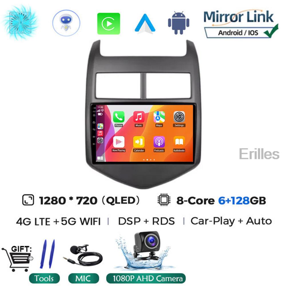 5G 2din Android 14 Car Radio Multimedia Player For Chevrolet Aveo 2 Sonic T300 Autoradio CarPlay Navigation GPS