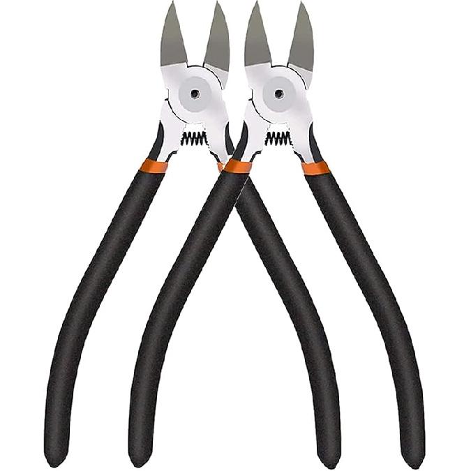 BOENFU 5 inch Precision Flush Cutters Multi-functional Wire Snips, Ideal for Model, Electronics, Sprue Cutting, and All Precision Cutting Tasks