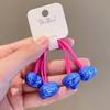 Kinder Süße Herz Perlen Haargummis Bonbonfarbene Mattierte Scrunchies Für Baby Mädchen Kaugummi Zopfhalter Haarbänder Accessoires