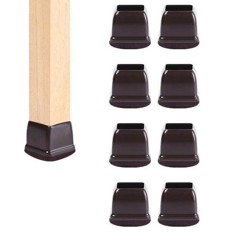 

8Pcs Square Chair Leg Covers for 14-19mm Furniture Feet Protectors Noise Reducing Anti-Slip Wear-Resistant C