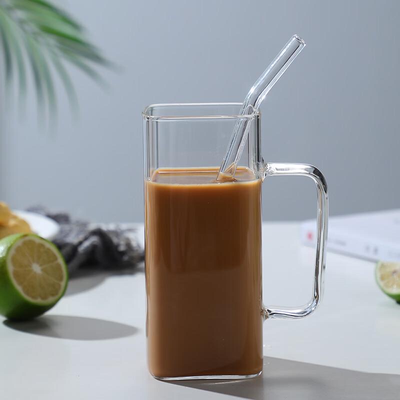 Shangqi Square Glass Straw Cup Set