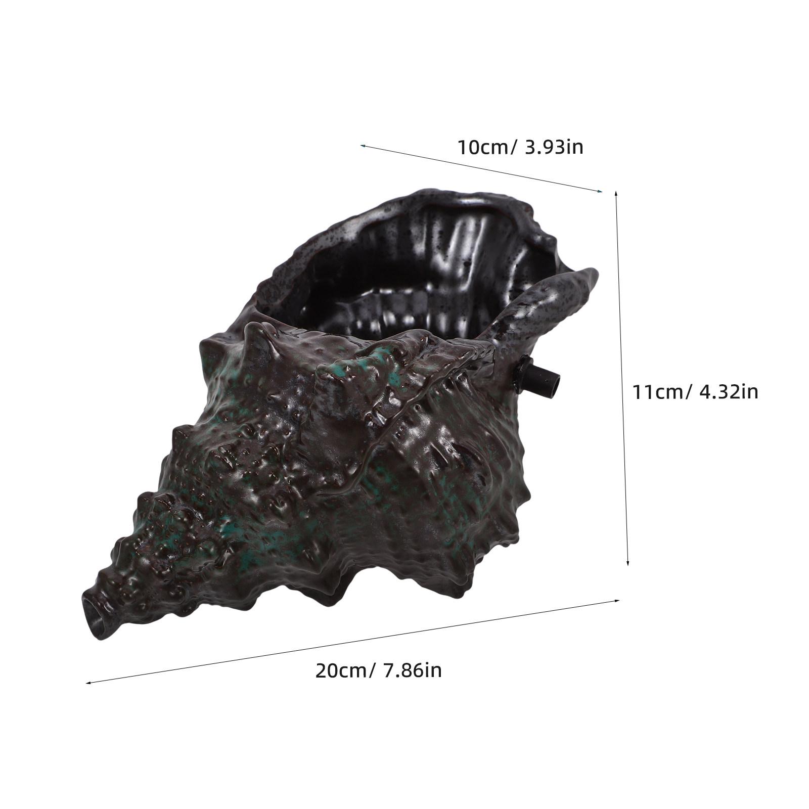 Ceramic Fish Tank Landscaping Conch Water Fountain Indoor Outdoor Garden Patio Decorative Fountain Conch Water Fountains зелёный