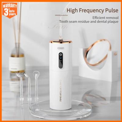 Oral Irrigator Portable Dental Water Flosser USB Rechargeable 280ML Electric Tooth Cleaning Device 3 Modes Waterproof Irrigator