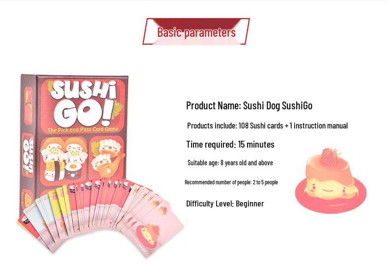 Sushi Go Party! Parent-Child Sushi Dog Fun Board Game for Kids