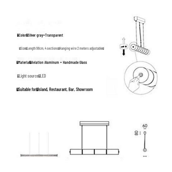 Nordic-Italian Minimalist Glass Pendant Lamp for Dining, Study, and Bars