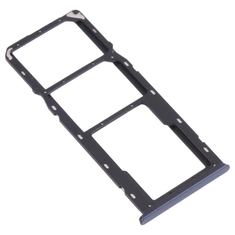 

For OPPO A15 CPH2185 Dual SIM Cards+TF Card Tray Holder Replacement (without Logo) Black