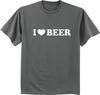 Unisex Shirt Cotton Oversize Large Size Big and Tall T-shirt I Love Beer Decal Graphic Tee King Size Mens Bigmen Gear