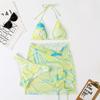2022 Cross-Border Split Printed Bikini - European and American Sexy Swimwear