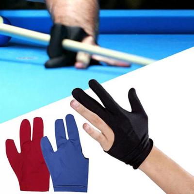 New Spandex Snooker Billiard Cue Glove Pool Left Hand Open Three Finger Accessory